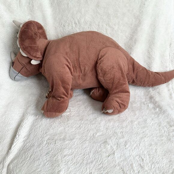 Ikea Jattelik Triceratops Dinosaur Brown 18" Plush Stuffed Animal Toy Cut Tag - Picture 2 of 4